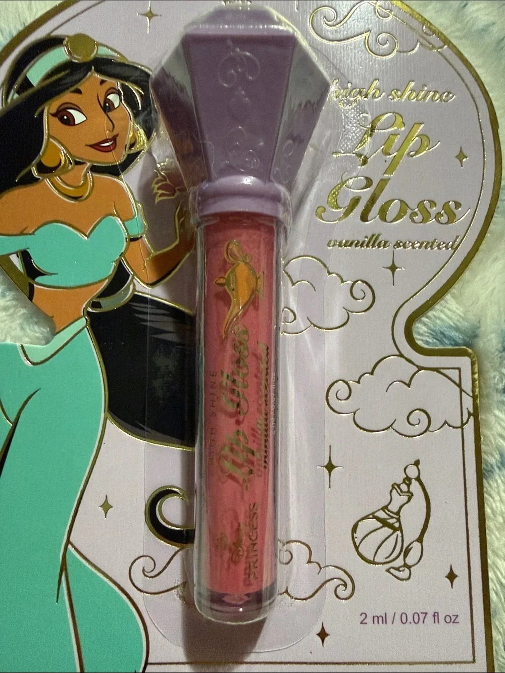 3/$15 🌸 Disney Princess Jasmine Lavender & Pink Lip Gloss - Vanilla Scent